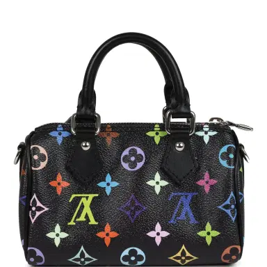 Louis Vuitton Louis Vuitton X Murakami Nano Speedy Bag Black Multicolor Monogram Silver Hardware | Thumbnail 4 Louis Vuitton Louis Vuitton X Murakami Nano Speedy Bag Black Multicolor Monogram Silver Hardware | Thumbnail 4