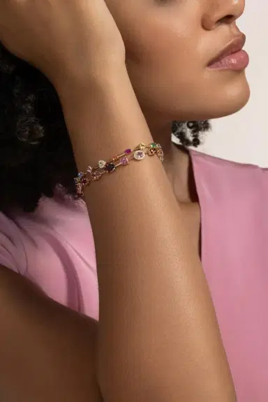 Eden Presley Sapphire Diamond Rainbow Mini Rock Candy Bracelet | Thumbnail 3 Eden Presley Sapphire Diamond Rainbow Mini Rock Candy Bracelet | Thumbnail 3