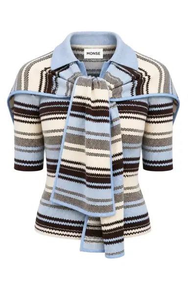 Monse Striped Jacquard Scarf Top | Thumbnail 1 Monse Striped Jacquard Scarf Top | Thumbnail 1