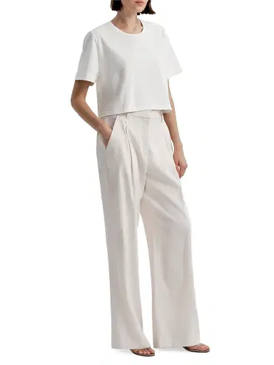 A.L.C. Women's Kali Cotton Boxy T-Shirt - White | Thumbnail 2 A.L.C. Women's Kali Cotton Boxy T-Shirt - White | Thumbnail 2