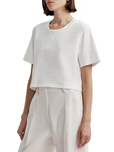 A.L.C. Women's Kali Cotton Boxy T-Shirt - White | Thumbnail 3 A.L.C. Women's Kali Cotton Boxy T-Shirt - White | Thumbnail 3