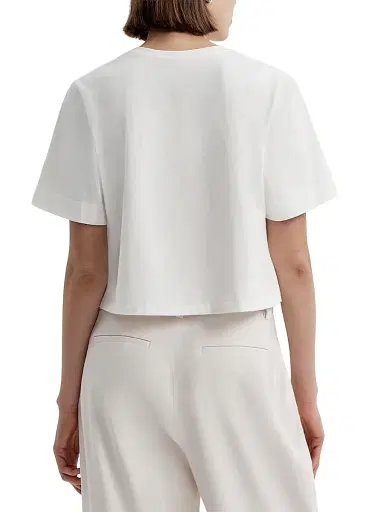 A.L.C. Women's Kali Cotton Boxy T-Shirt - White | Thumbnail 4 A.L.C. Women's Kali Cotton Boxy T-Shirt - White | Thumbnail 4