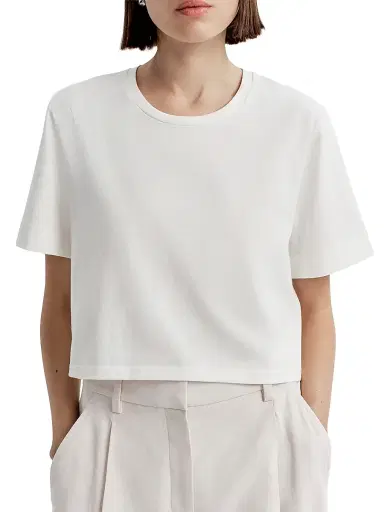 A.L.C. Women's Kali Cotton Boxy T-Shirt - White | Thumbnail 5 A.L.C. Women's Kali Cotton Boxy T-Shirt - White | Thumbnail 5