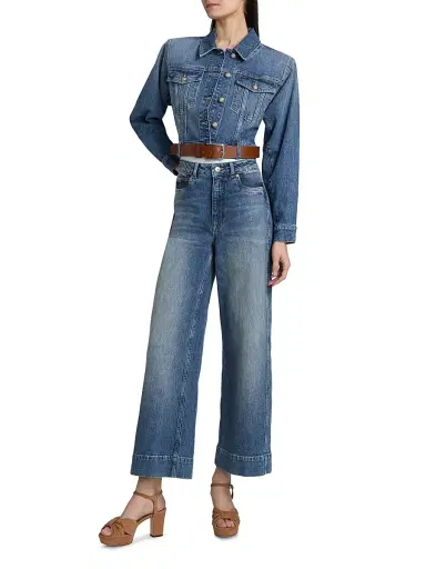 Cinq à Sept Women's Graciel Belted Denim Jacket - Amberstone | Thumbnail 2 Cinq à Sept Women's Graciel Belted Denim Jacket - Amberstone | Thumbnail 2