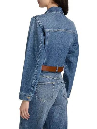 Cinq à Sept Women's Graciel Belted Denim Jacket - Amberstone | Thumbnail 5 Cinq à Sept Women's Graciel Belted Denim Jacket - Amberstone | Thumbnail 5