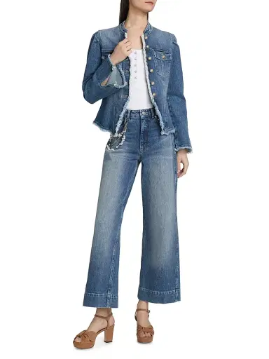 Cinq à Sept Women's Denim Avril Jacket - Amberstone | Thumbnail 2 Cinq à Sept Women's Denim Avril Jacket - Amberstone | Thumbnail 2