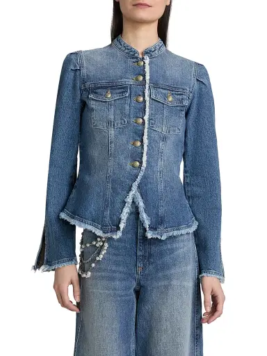 Cinq à Sept Women's Denim Avril Jacket - Amberstone | Thumbnail 3 Cinq à Sept Women's Denim Avril Jacket - Amberstone | Thumbnail 3