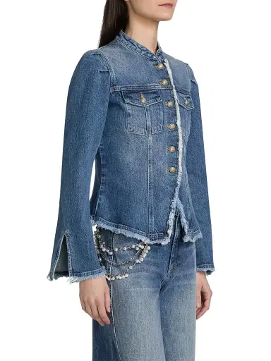 Cinq à Sept Women's Denim Avril Jacket - Amberstone | Thumbnail 4 Cinq à Sept Women's Denim Avril Jacket - Amberstone | Thumbnail 4
