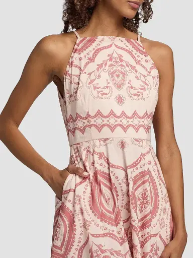 MISA Los Angeles Women's Amity Printed Cotton-Blend A-Line Midi-Dress - Terra Ceramic | Thumbnail 6 MISA Los Angeles Women's Amity Printed Cotton-Blend A-Line Midi-Dress - Terra Ceramic | Thumbnail 6