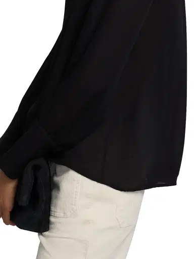 Nili Lotan Women's Mariposa Silk V-Neck Blouse | Thumbnail 6 Nili Lotan Women's Mariposa Silk V-Neck Blouse | Thumbnail 6
