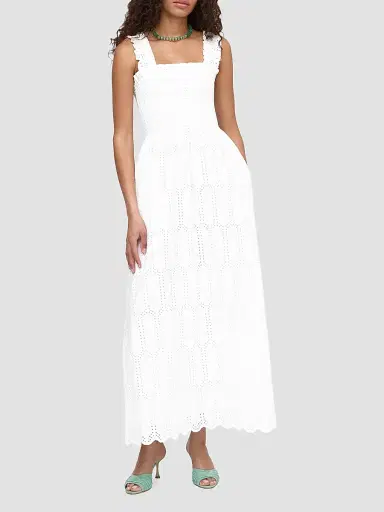 Hill House Home Women's The Ashlyn Nap Dress - White Trellis Broderie | Thumbnail 3 Hill House Home Women's The Ashlyn Nap Dress - White Trellis Broderie | Thumbnail 3