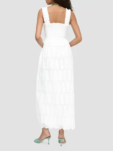 Hill House Home Women's The Ashlyn Nap Dress - White Trellis Broderie | Thumbnail 4 Hill House Home Women's The Ashlyn Nap Dress - White Trellis Broderie | Thumbnail 4