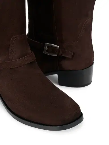 Staud Women's Brooklyn 50MM Suede Boots - Espresso | Thumbnail 4 Staud Women's Brooklyn 50MM Suede Boots - Espresso | Thumbnail 4