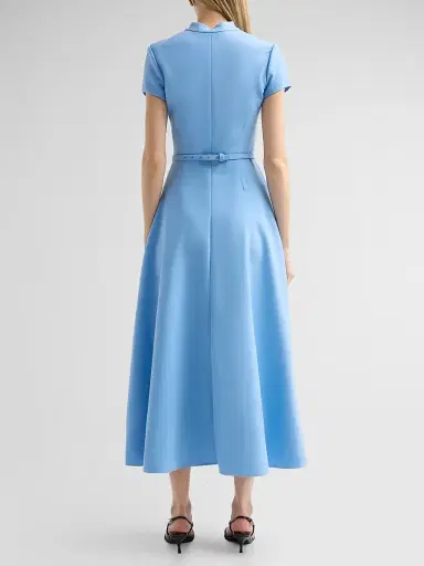 Oscar de la Renta Women's Bow-Detail Belted Stretch-Wool Day Dress | Thumbnail 3 Oscar de la Renta Women's Bow-Detail Belted Stretch-Wool Day Dress | Thumbnail 3