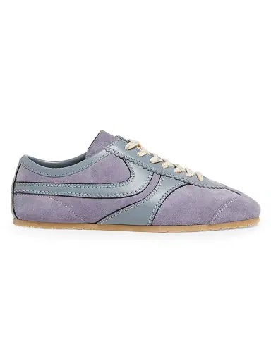 Dries Van Noten Women's Suede Leather-Trimmed Sneakers - Mauve - Size 7 | Thumbnail 1 Dries Van Noten Women's Suede Leather-Trimmed Sneakers - Mauve - Size 7 | Thumbnail 1