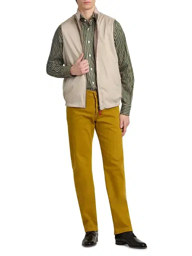 Kiton Men's Reversible Full-Zip Vest - Beige - Size 44 | Thumbnail 2 Kiton Men's Reversible Full-Zip Vest - Beige - Size 44 | Thumbnail 2