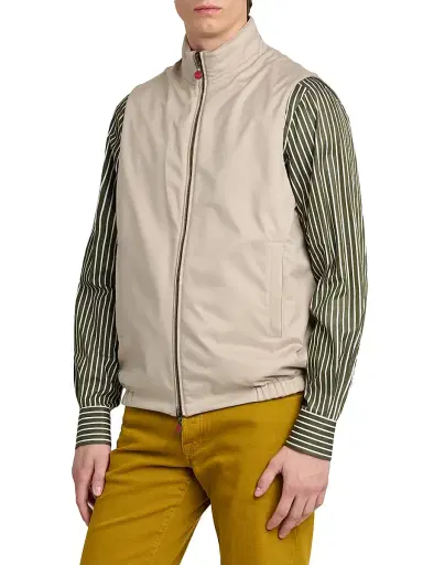 Kiton Men's Reversible Full-Zip Vest - Beige - Size 44 | Thumbnail 4 Kiton Men's Reversible Full-Zip Vest - Beige - Size 44 | Thumbnail 4