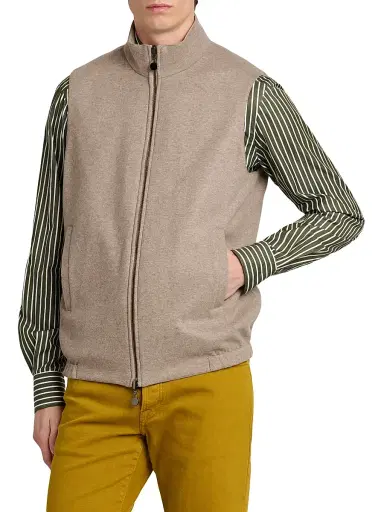 Kiton Men's Reversible Full-Zip Vest - Beige - Size 44 | Thumbnail 6 Kiton Men's Reversible Full-Zip Vest - Beige - Size 44 | Thumbnail 6