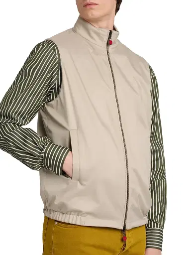 Kiton Men's Reversible Full-Zip Vest - Beige - Size 44 | Thumbnail 7 Kiton Men's Reversible Full-Zip Vest - Beige - Size 44 | Thumbnail 7