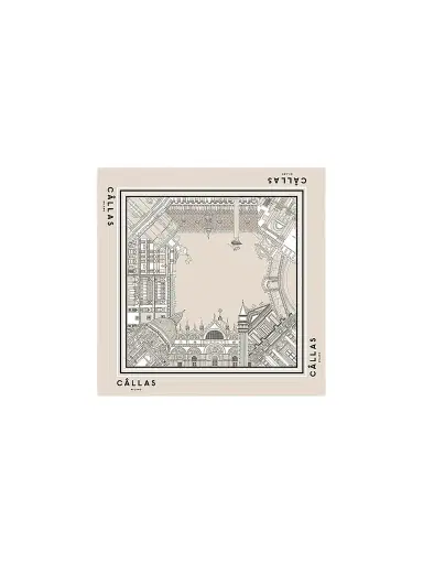 Callas Milano Women's Venezia Venice Silk Scarf - Travertine | Thumbnail 1 Callas Milano Women's Venezia Venice Silk Scarf - Travertine | Thumbnail 1