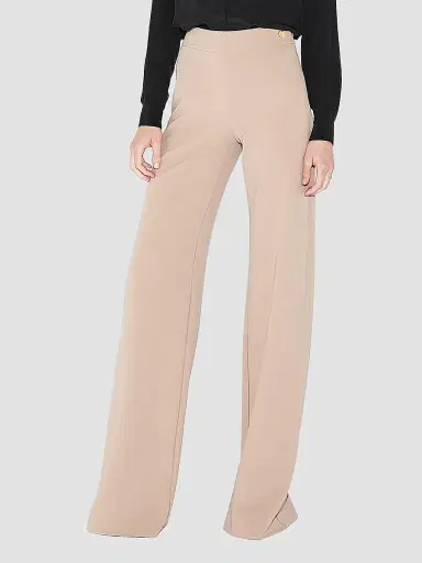 Callas Milano Women's Anouk Stretch Jersey Wide Leg A-Line Pants - Taupe | Thumbnail 3 Callas Milano Women's Anouk Stretch Jersey Wide Leg A-Line Pants - Taupe | Thumbnail 3