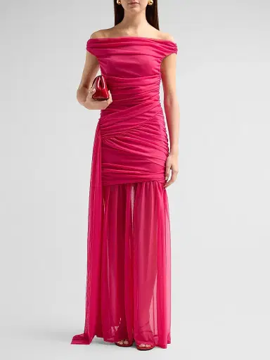 BLACK HALO Women's Amara Off-The-Shoulder Gown - Cerise - Size 12 | Thumbnail 2 BLACK HALO Women's Amara Off-The-Shoulder Gown - Cerise - Size 12 | Thumbnail 2