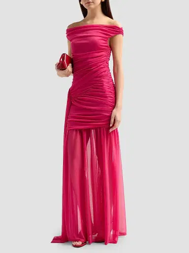 BLACK HALO Women's Amara Off-The-Shoulder Gown - Cerise - Size 12 | Thumbnail 4 BLACK HALO Women's Amara Off-The-Shoulder Gown - Cerise - Size 12 | Thumbnail 4