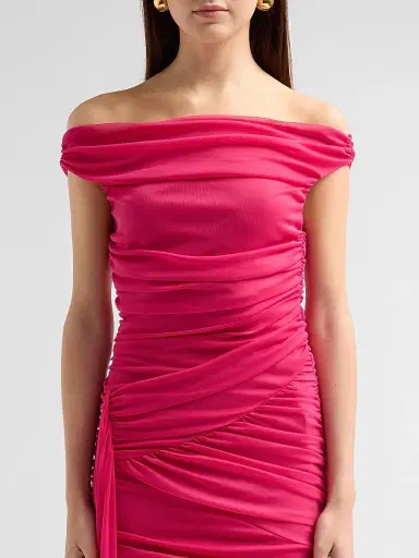 BLACK HALO Women's Amara Off-The-Shoulder Gown - Cerise - Size 12 | Thumbnail 5 BLACK HALO Women's Amara Off-The-Shoulder Gown - Cerise - Size 12 | Thumbnail 5