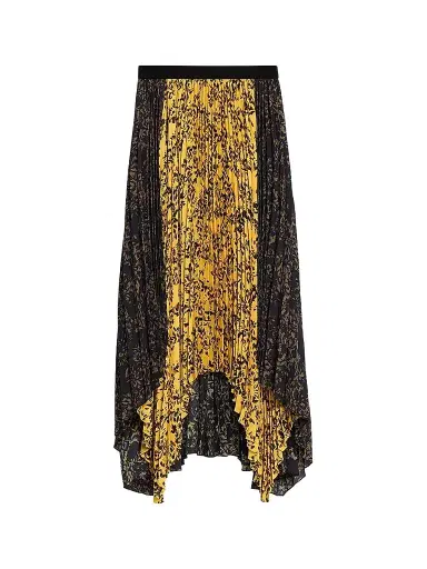 Proenza Schouler Women's Paulina Printed Pleated Midi Skirt - Gold Black Multi | Thumbnail 1 Proenza Schouler Women's Paulina Printed Pleated Midi Skirt - Gold Black Multi | Thumbnail 1