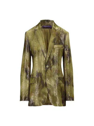 Ralph Lauren Collection Women's Marcy Metallic Jacquard Blazer - Cypress Multi - Size 8 | Thumbnail 1 Ralph Lauren Collection Women's Marcy Metallic Jacquard Blazer - Cypress Multi - Size 8 | Thumbnail 1