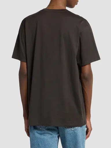 Saint Laurent Men's Cassandre T-Shirt in Silk and Cotton | Thumbnail 4 Saint Laurent Men's Cassandre T-Shirt in Silk and Cotton | Thumbnail 4