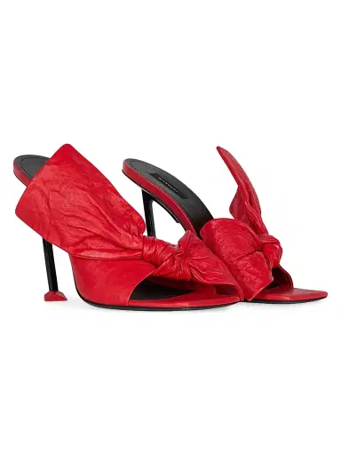 Givenchy Women's Boudoir Heeled Mules in Nappa Leather with Bow | Thumbnail 2 Givenchy Women's Boudoir Heeled Mules in Nappa Leather with Bow | Thumbnail 2