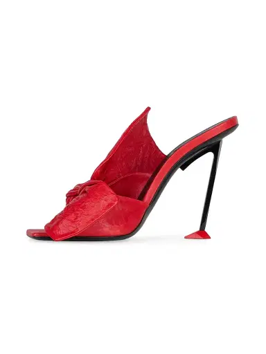 Givenchy Women's Boudoir Heeled Mules in Nappa Leather with Bow | Thumbnail 3 Givenchy Women's Boudoir Heeled Mules in Nappa Leather with Bow | Thumbnail 3
