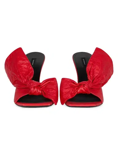 Givenchy Women's Boudoir Heeled Mules in Nappa Leather with Bow | Thumbnail 4 Givenchy Women's Boudoir Heeled Mules in Nappa Leather with Bow | Thumbnail 4