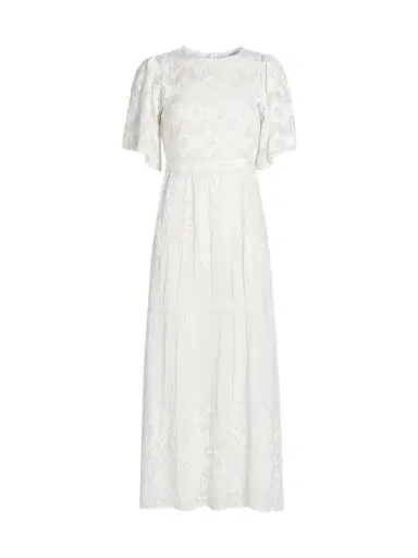 ba & sh Women's Aphrodite Embroidered Maxi Dress - Ecru | Thumbnail 1 ba & sh Women's Aphrodite Embroidered Maxi Dress - Ecru | Thumbnail 1