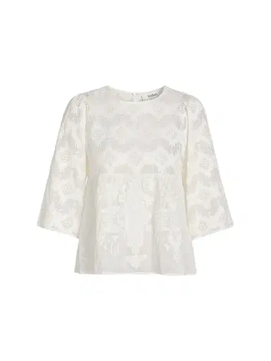 ba & sh Women's Apollon Embroidered Babydoll Top - Ecru | Thumbnail 1 ba & sh Women's Apollon Embroidered Babydoll Top - Ecru | Thumbnail 1