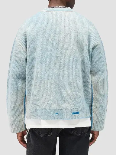 Represent Men's Legacy Fade Out Reversible Knit Crewneck Sweater | Thumbnail 4 Represent Men's Legacy Fade Out Reversible Knit Crewneck Sweater | Thumbnail 4