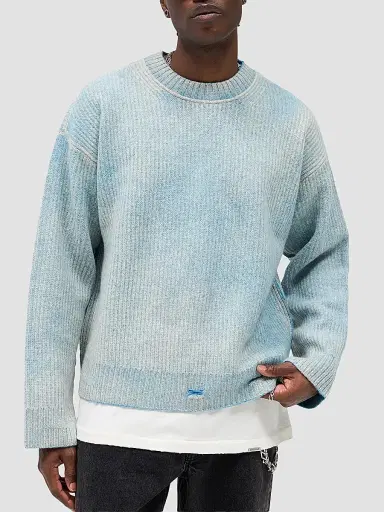 Represent Men's Legacy Fade Out Reversible Knit Crewneck Sweater | Thumbnail 6 Represent Men's Legacy Fade Out Reversible Knit Crewneck Sweater | Thumbnail 6