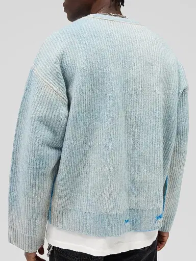 Represent Men's Legacy Fade Out Reversible Knit Crewneck Sweater | Thumbnail 7 Represent Men's Legacy Fade Out Reversible Knit Crewneck Sweater | Thumbnail 7