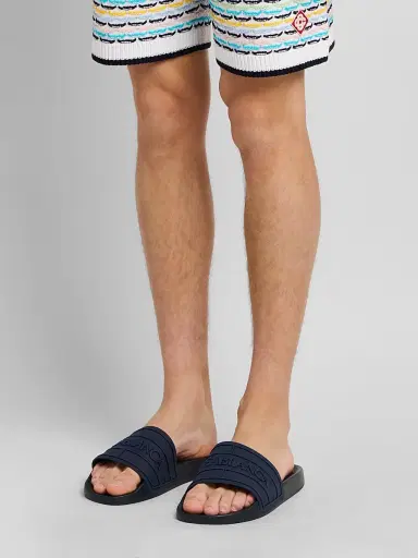 Casablanca Men's Rubber Slides - Blue Sandals | Thumbnail 2 Casablanca Men's Rubber Slides - Blue Sandals | Thumbnail 2