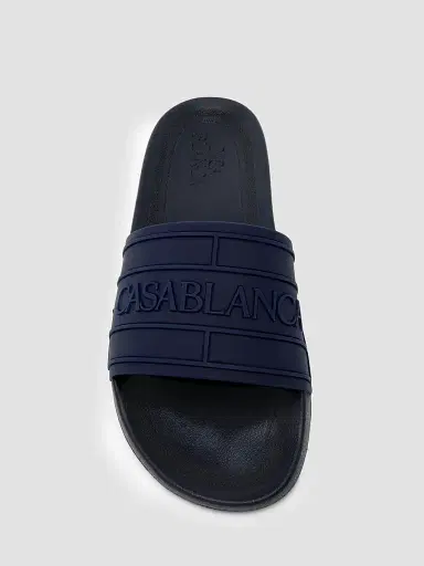 Casablanca Men's Rubber Slides - Blue Sandals | Thumbnail 6 Casablanca Men's Rubber Slides - Blue Sandals | Thumbnail 6