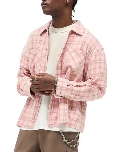 Represent Men's Legacy Check Cotton Shirt - Quartz | Thumbnail 4 Represent Men's Legacy Check Cotton Shirt - Quartz | Thumbnail 4
