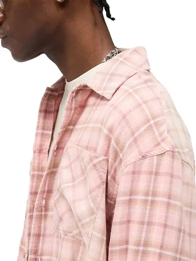 Represent Men's Legacy Check Cotton Shirt - Quartz | Thumbnail 7 Represent Men's Legacy Check Cotton Shirt - Quartz | Thumbnail 7