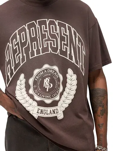 Represent Men's Represent Legacy Crest T-Shirt - Nero | Thumbnail 6 Represent Men's Represent Legacy Crest T-Shirt - Nero | Thumbnail 6