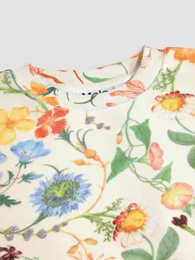 Molo Little Girl's & Girl's Marika Floral Cotton Sweatshirt - Vintage Flowers | Thumbnail 4 Molo Little Girl's & Girl's Marika Floral Cotton Sweatshirt - Vintage Flowers | Thumbnail 4