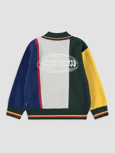 Molo Little Boy's & Boy's Bertil Colorblocked Cotton-Wool Long-Sleeve Polo Shirt - Mash Up Moon | Thumbnail 2 Molo Little Boy's & Boy's Bertil Colorblocked Cotton-Wool Long-Sleeve Polo Shirt - Mash Up Moon | Thumbnail 2