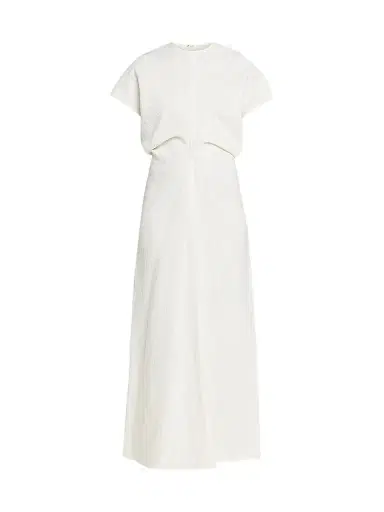 TOTEME Women's Slouch Waist Midi Dress - Off White - Size 12 | Thumbnail 1 TOTEME Women's Slouch Waist Midi Dress - Off White - Size 12 | Thumbnail 1