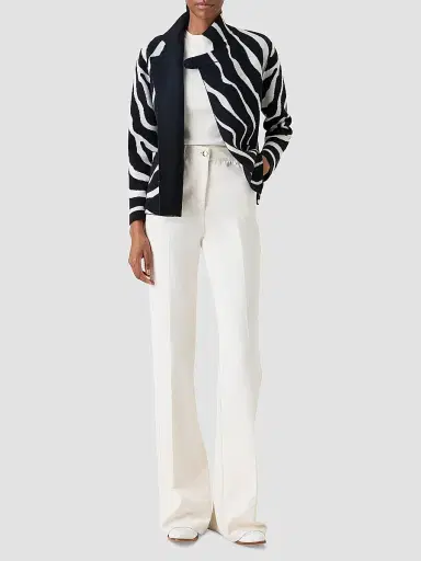 Akris Women's Zebra-Printed Double-Faced Cashmere Reversible Cardigan | Thumbnail 8 Akris Women's Zebra-Printed Double-Faced Cashmere Reversible Cardigan | Thumbnail 8