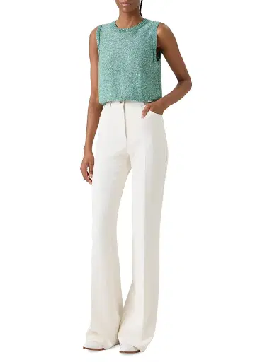 Akris Women's Micro Sequin Linen-Blend Shell | Thumbnail 2 Akris Women's Micro Sequin Linen-Blend Shell | Thumbnail 2