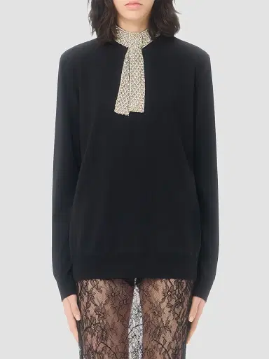 Valentino Garavani Women's Embroidered Wool Jumper - Black - Size XS | Thumbnail 3 Valentino Garavani Women's Embroidered Wool Jumper - Black - Size XS | Thumbnail 3
